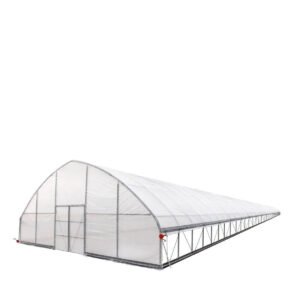 30' x 150' Tunnel Greenhouse Grow Tent w/6 Mil Clear EVA Plastic Film, Cold Frame, Hand Crank Roll-Up Sides, Peak Ceiling Roof, TMG-GH30150