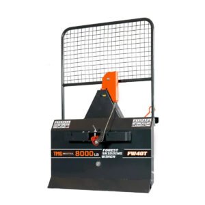 8000-lb 3-Point Hitch Forest Skidding Winch, 30-50 HP Tractor, Category 1 Hookup, 200' Steel Cable, Tow-Behind, TMG-FW40T