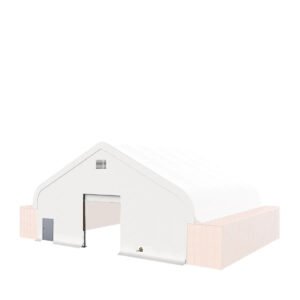TMG Heavy Series™ Front Wall Kit for Dual Truss Container Shelter TMG-DT5040CF, Steel Man Door and Roll-up Door, TMG-DT50CD