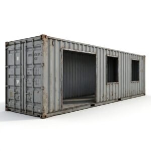 40ft Container Home Shell - Modified Shell - Gray