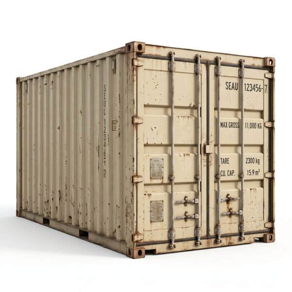 10ft Standard Shipping Container – Used – Beige – Intermobile Container ...